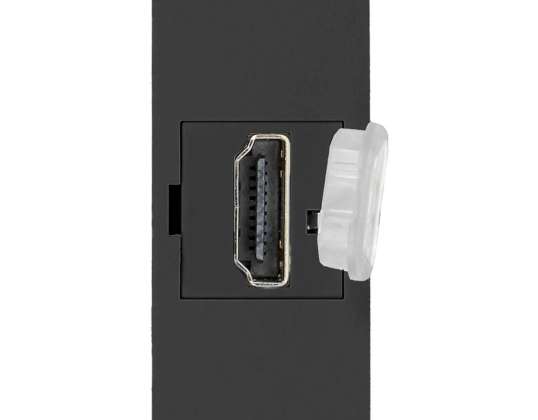 NOEN HDMI moodulipesa 22 5x45mm HDMI kaitsekattega must