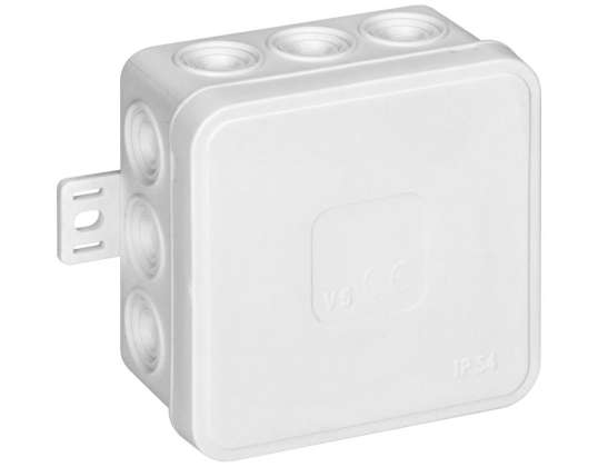 Kasse n/t CLICK. IP54. 12 passager. 75x75x41mm. hvid