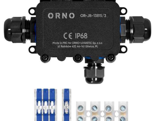 N/t HD IP68-boks. 0.5 6.0mm? .2 M20 kjertler. 1 pakkboks M16