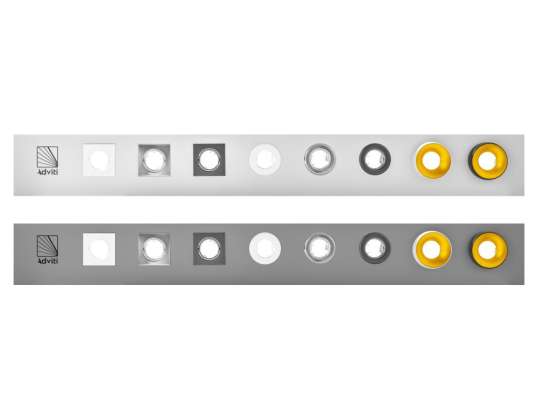 Éxhibiteur Adviti points lumineux. gris. 133x16 cm