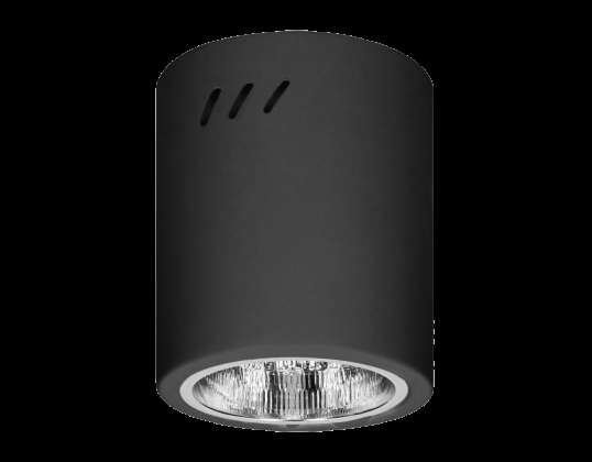 KORIN 10. downlight fixture. 60W. E27. steel. black