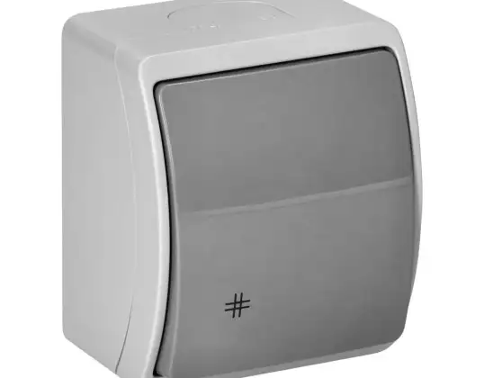 Interruptor cruzado n/t AQUATIC. IP44. cinza grafite