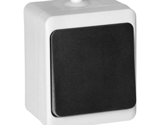 Einpoliger Schalter AQUATIC MINI IP54 schwarz-weiß