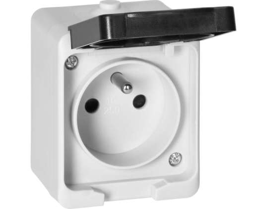 Single Socket 2P Z AQUATIC MINI IP 54 black and white