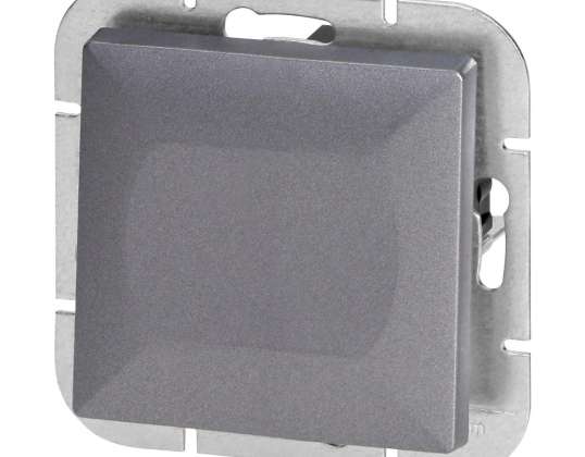 Treppenwechselschalter Pearl. 10A. 250V. WP 5P. anthrazit