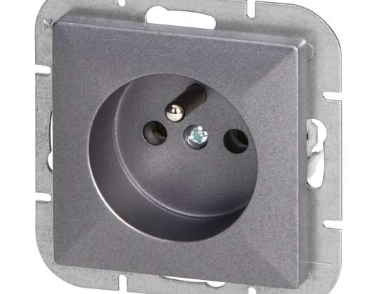 Egypólusú aljzat p/t 2P Z Pearl. 16A. 250V. PT 16P. antracit