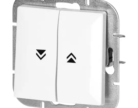 Roljaluit Schakelaar p/t Pearl. 10A. 250V. WP 10P. wit