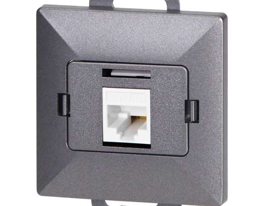 1xRJ45 Cat5 Perle Jack. RJ45 5KAT/P1. antracit