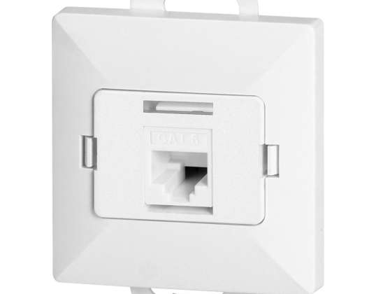 Gniazdo 1xRJ45 Cat5 Pearl. RJ45 5CAT/P1. белый