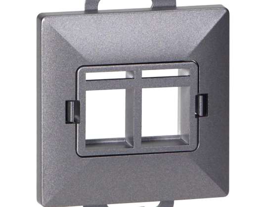 Лицевая панель   2xRJ45 Pearl. PC ARJ45/P2. антрацит
