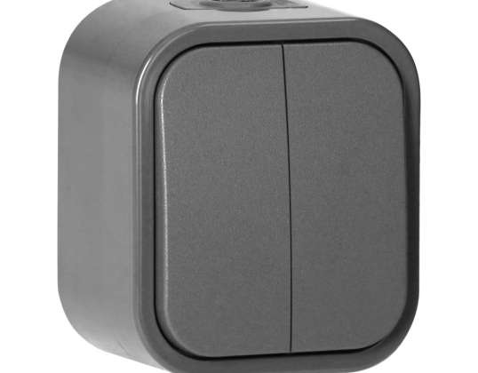 Switch for candle holder B2. 10A. 250V. IP54. WNT 2B2. gray