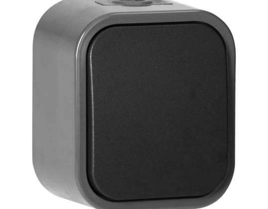 Kāpņu slēdzis B2. 10A. 250V. IP54. WNT 5B2. pelēka/melnā