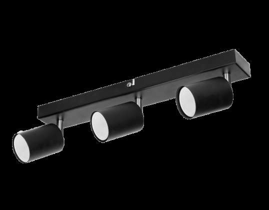 DOA SP 3I. wall and ceiling fixture. GU10 max. 3x50W. IP20. black
