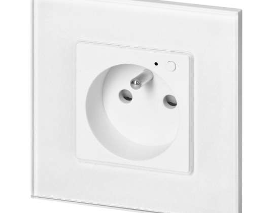 Розетка с подводкой Tuya Smart Wi-Fi, белая