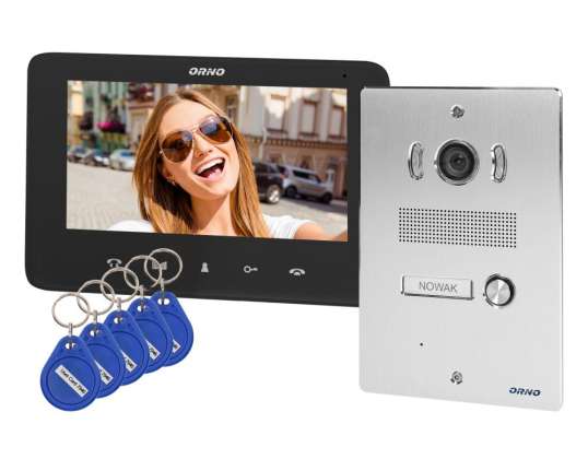 Wireless video intercom set. color. LCD 7". with proximity key reader. intercom. flush-mounted. INDI P