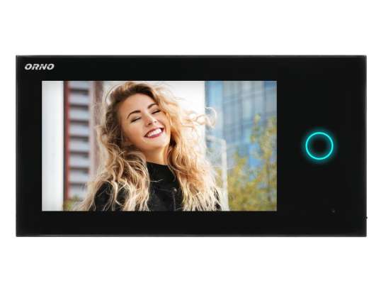 Video-Türmonitor ohne Hörermikrofon. Farbige. LCD 7&quot;. Touchscreen. WI FI. Für das Set APPOS. Tor öffnen. Schwarz