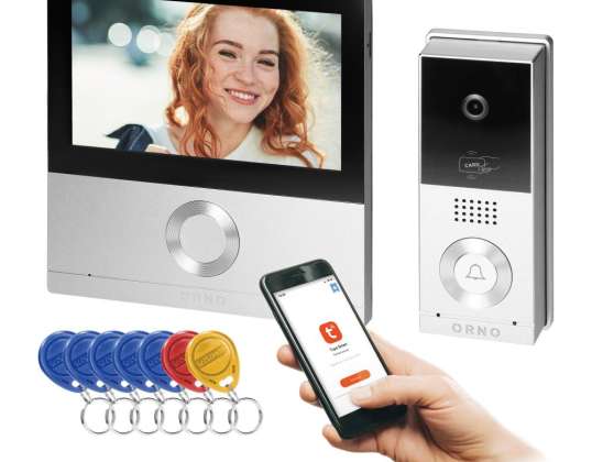 TALOS. 4-wire video intercom kit. 7&quot;. Wi Fi. Touch screen. Full HD. RFID