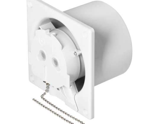 Badkamer ventilator 100mm Premium   Kabel met schakelaar  Kogellager