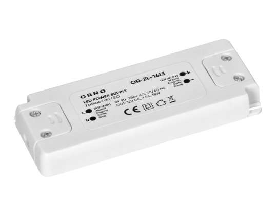 Napájecí zdroj pro LED 12VDC 18W. IP20