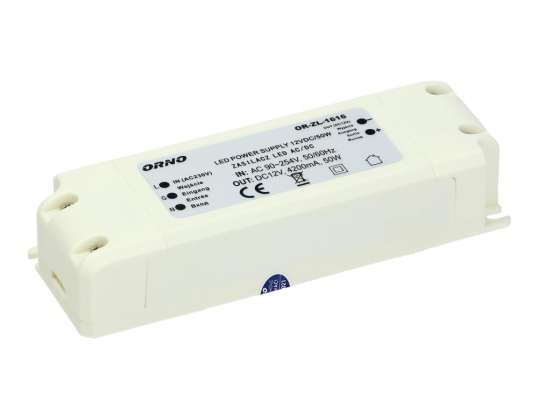 Napájecí zdroj pro LED 12VDC 50W. IP20