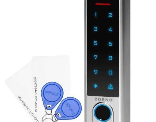 Touch-Code-Schloss mit Kartenleser und RFID-Schlüsseln sowie Fingerabdruckleser und Wi-Fi . SUPER SCHMAL IP68. 1 Relais
