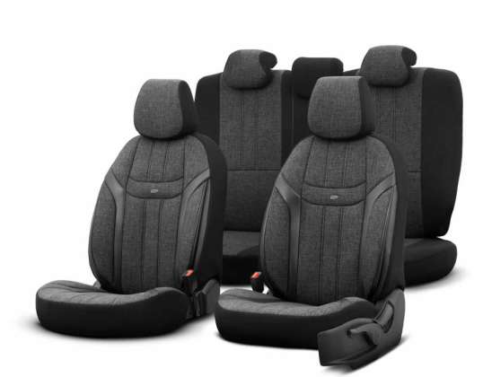 Set de housses de siège auto otom swan 501 noir 3 zip
