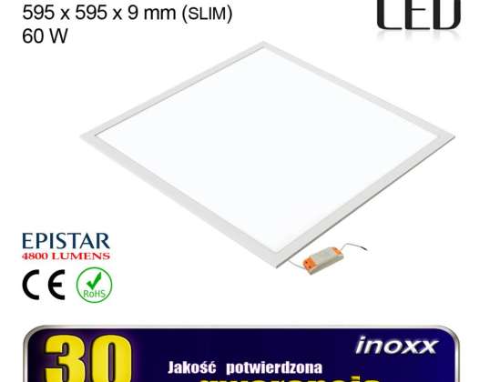 Panneau LED 60x60 60W lampe de plafond cassette 3000K chaud