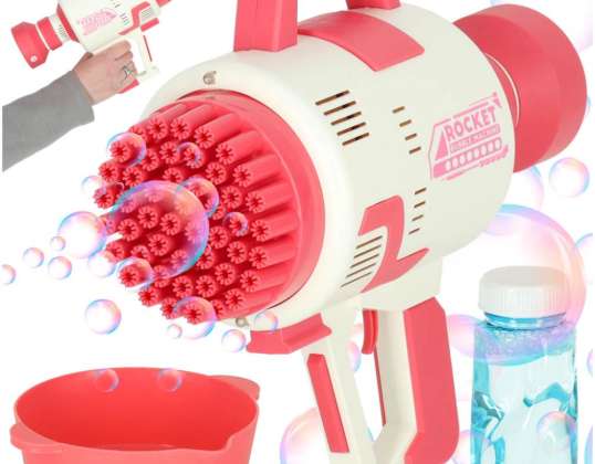 Pistola a bolle di sapone Bubble Maker Bolle di sapone Luci rosa