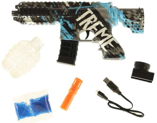 Vann gel ball pistol rifle blå USB batteristrøm 550pcs. 7 8mm