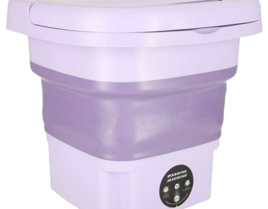 Lavatrice automatica da viaggio mini pieghevole portatile 8L viola