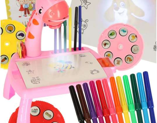 Projector projector table drawing table giraffe pink