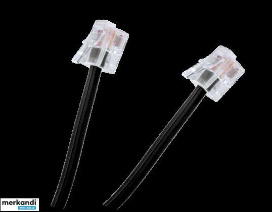 LEC TEL0033A 2 Cable tel.tue. Tue.Black 2m