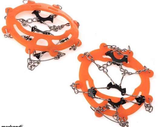 Crampons, crampons, anti-slip hiking shoes with spikes, chains, cover, pink. 39 45