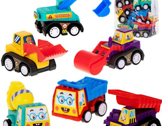 Angetriebenes Baumaschinenauto 6 Stück