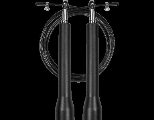 Corde à sauter de boxe en plastique avec roulement en métal 300cm réglable REBEL ACTIVE
