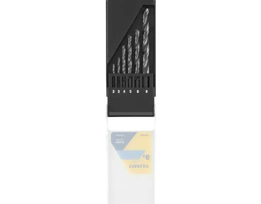 HSS metaalboren r din338 kpl. 6st. fi=2.3.4.5.6.8 mm