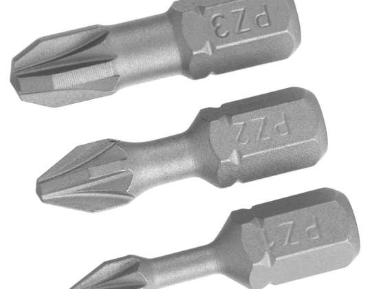 Embouts de vis. pozidriv torsion kpl. pz1.2.3/25 3pcs.
