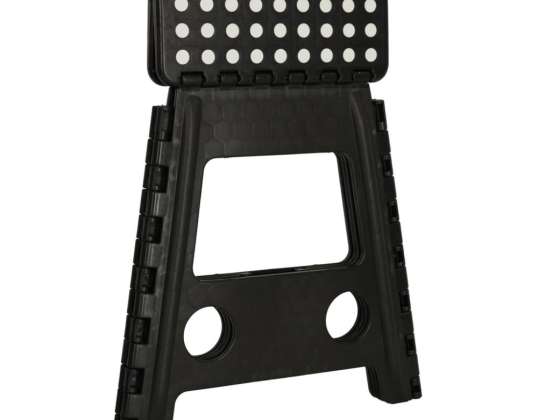 Sklisikker sammenleggbar krakk 39cm svart