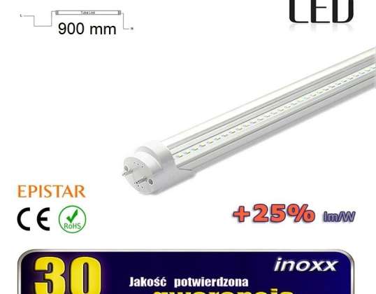 LED trubice 90cm 14w t8 6000k g13 studená průhledná