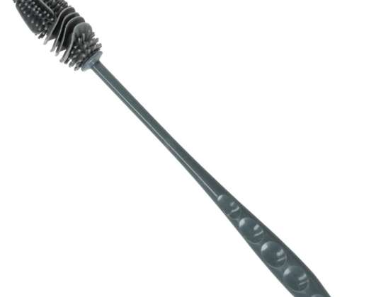 Brosse de lavage de bouteilles en silicone gris