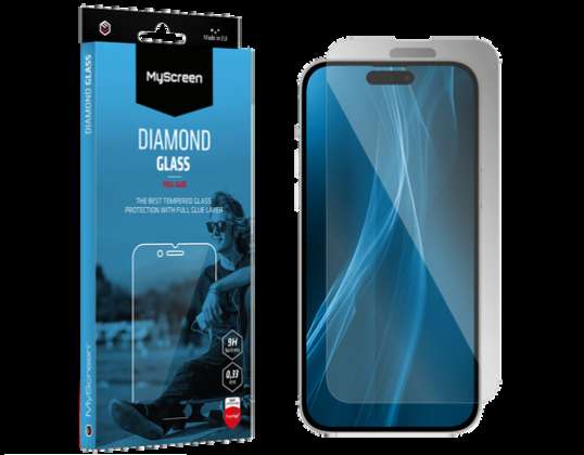 Ochranné sklo MyScreen DIAMOND GLASS LITE edge FULL GLUE černé Apple iPhone 15 6.1"
