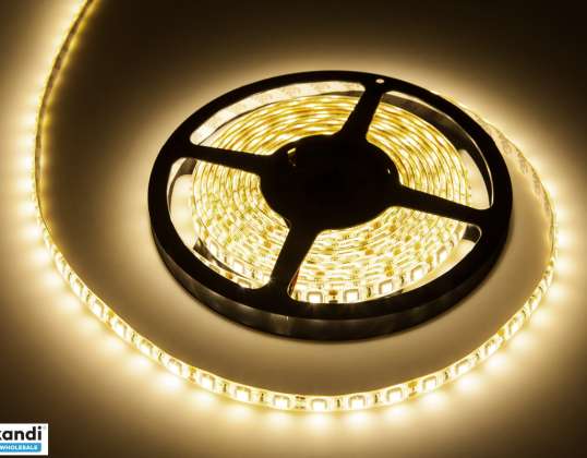 Rebel Teplá bílá voděodolný LED kabel 5m 300x5050 SMD 12V