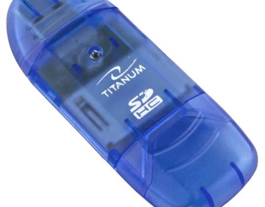 TA101B Lettore di schede SDHC blu Titanum
