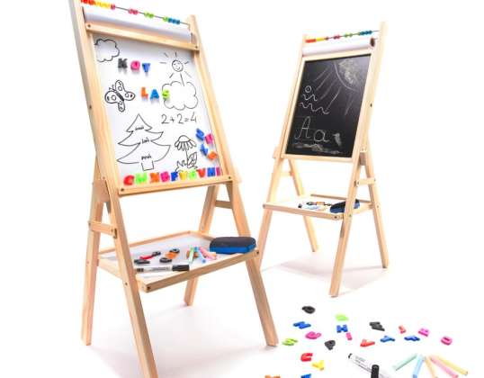 Magnetic chalk board, abacus, paper, chalk, free letters