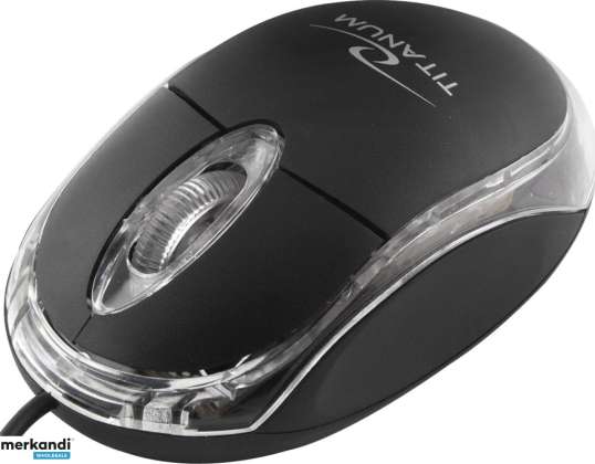 TM102K Wired 3D Optical USB Mouse Raptor Black Titanum