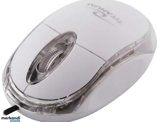 TM102W Wired 3D Optical USB Mouse Raptor White Titanum