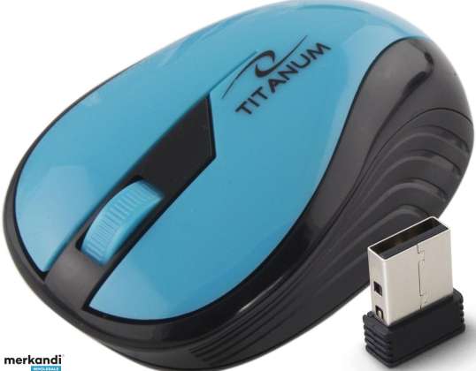 TM114T Kabellose 2.4GHz 3D optische USB-Maus Regenbogen türkis