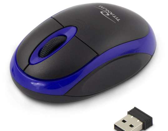 TM116B Titanum draadloze muis 2.4ghz 3d optisch usb vulture zwart-blauw