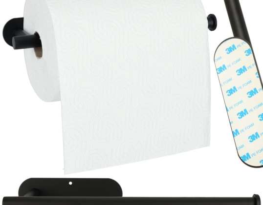 Toilettenpapierhandtuchhalter, schwarz