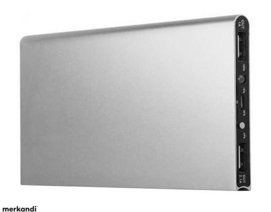 US13B Power bank 20000 slim αλουμίνιο ασημί